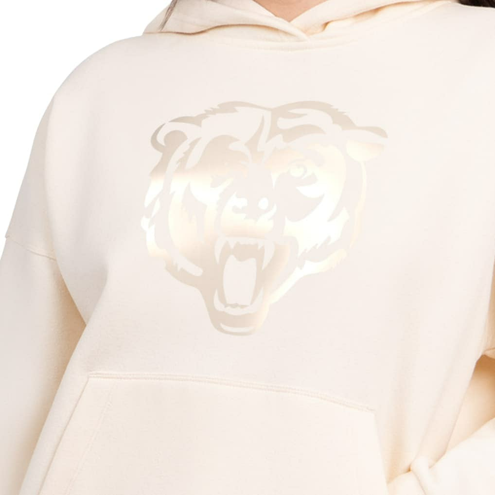 Chicago Bears Starter Women's Pastels Relaxed Travel Hoodie Cream - NFL