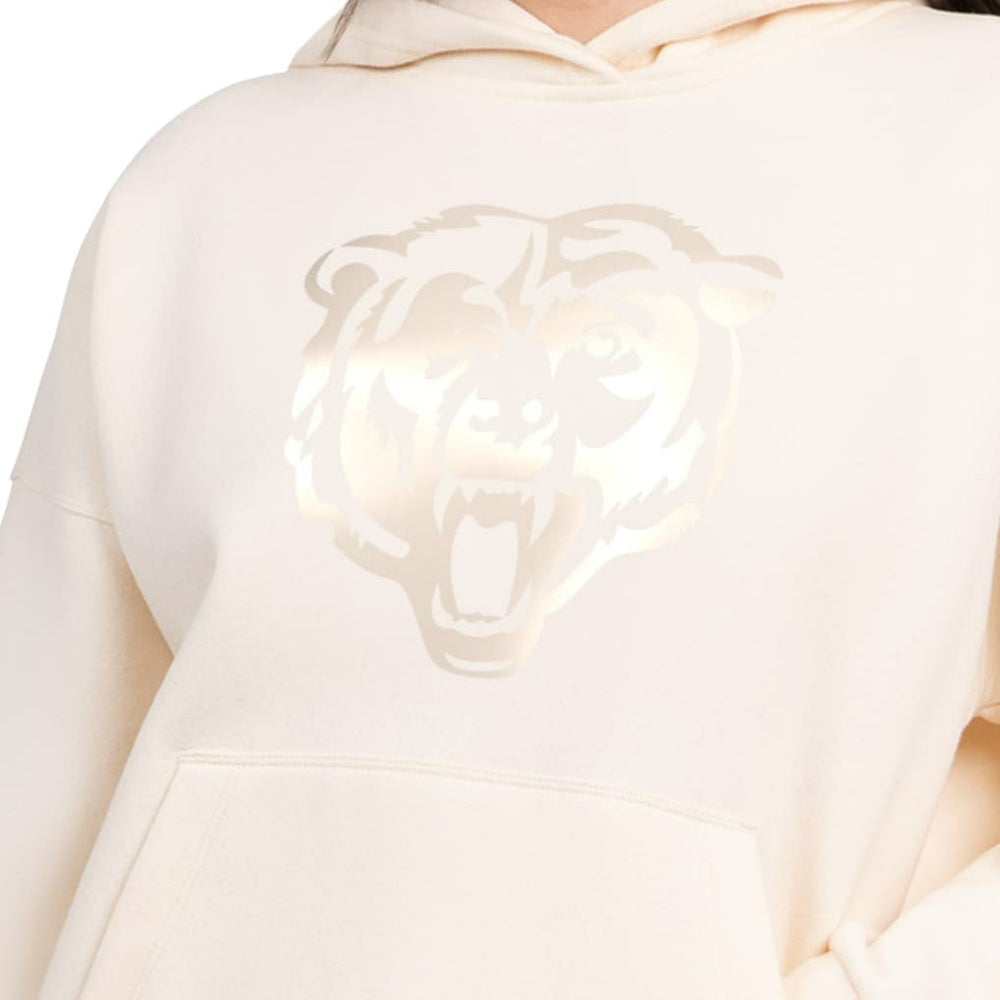 Chicago Bears Starter Women's Pastels Relaxed Travel Hoodie Cream - NFL
