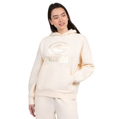 Green Bay Packers Starter Women's Pastels Relaxed Travel Hoodie Cream - NFL