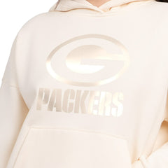 Green Bay Packers Starter Women's Pastels Relaxed Travel Hoodie Cream - NFL