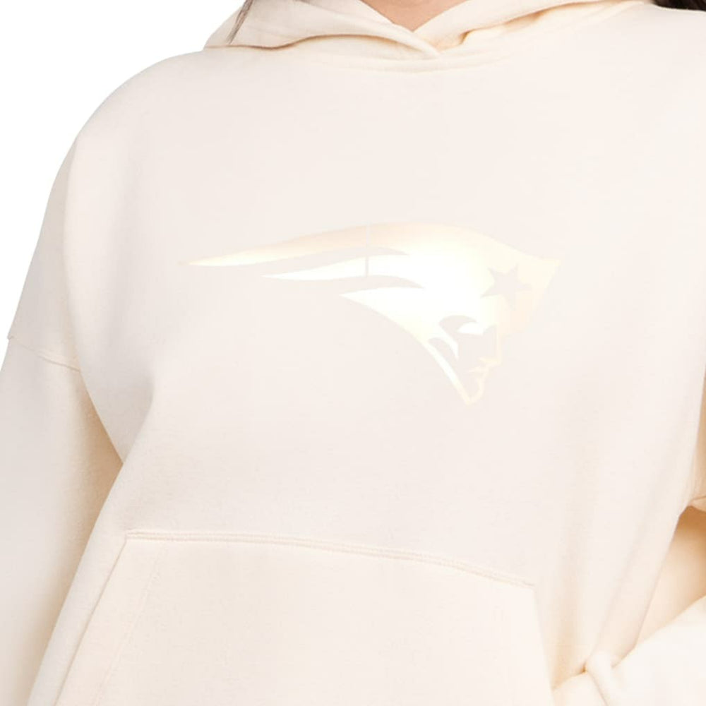 New England Patriots Starter Women's Pastel Relaxed Travel Hoodie Cream - NFL
