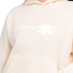 New England Patriots Starter Women's Pastel Relaxed Travel Hoodie Cream - NFL