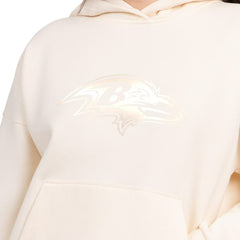 Baltimore Ravens Starter Women's Pastel Relaxed Travel Hoodie Cream - NFL