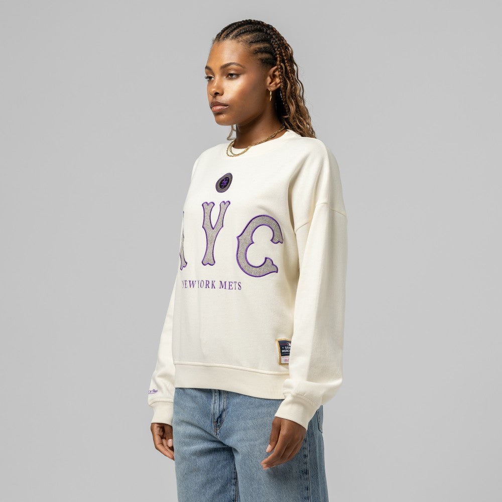 New York Mets Mitchell & Ness Women's Premium Oversized Crewneck Sweatshirt Near Me