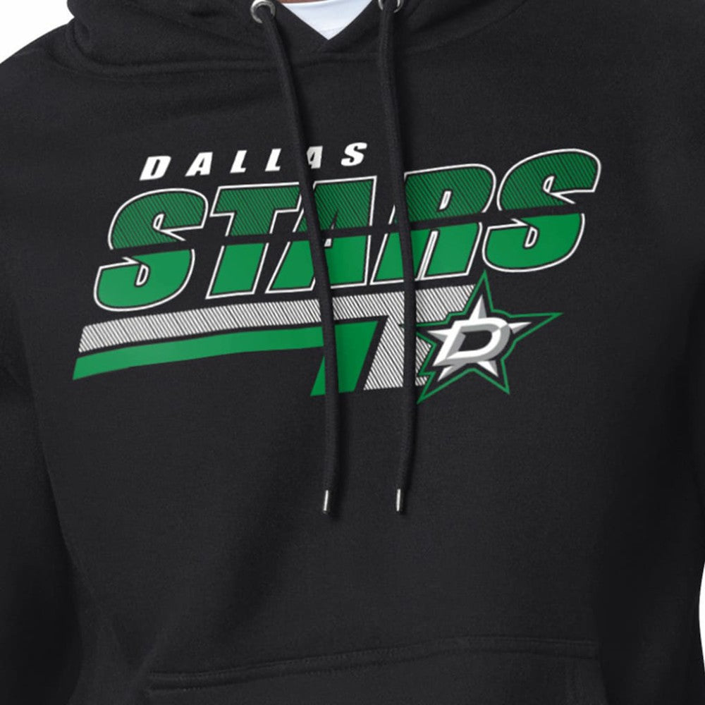 Dallas Stars - Starter Logo Push Fleece Hoodie Black