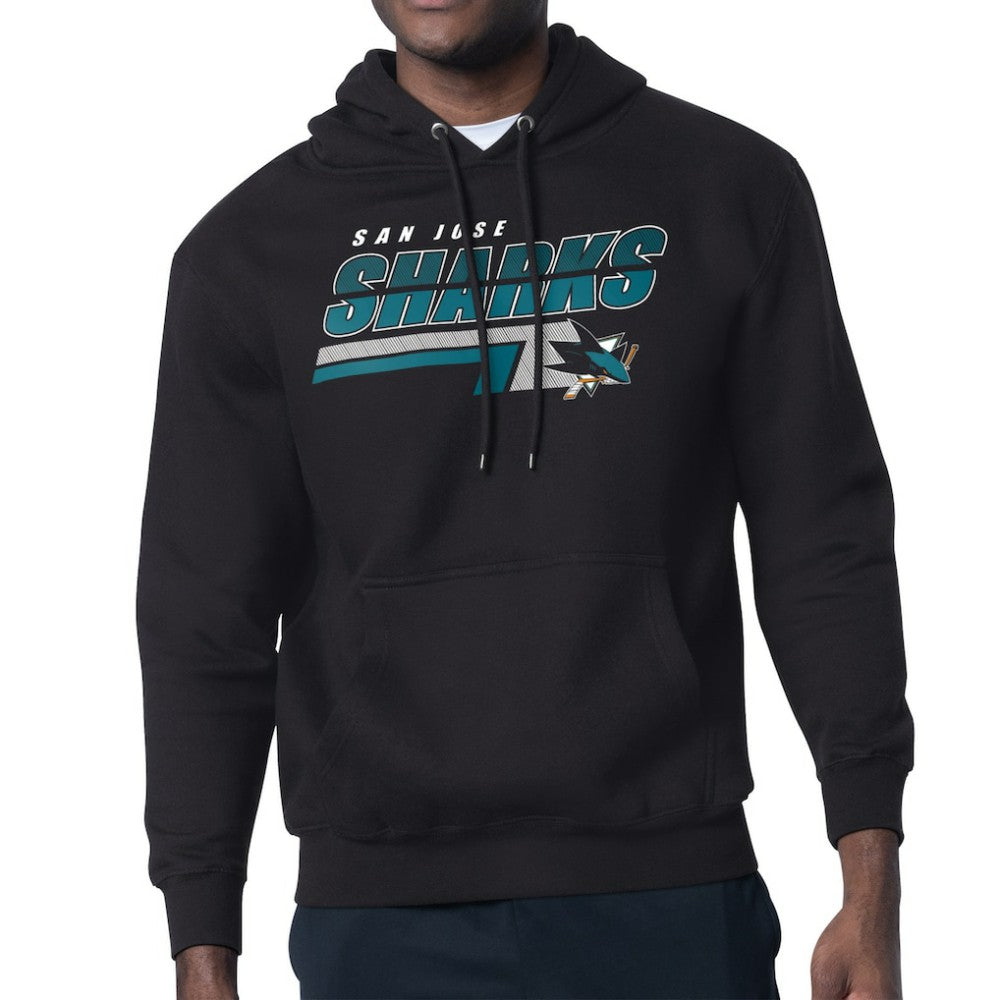 San Jose Sharks - Starter Logo Push Fleece Hoodie Black