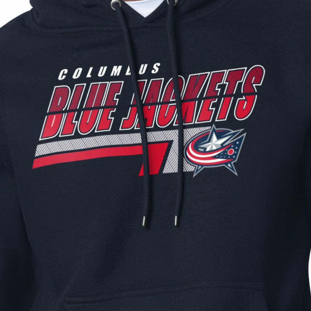 Columbus Blue Jackets - Starter Logo Push Fleece Hoodie Navy