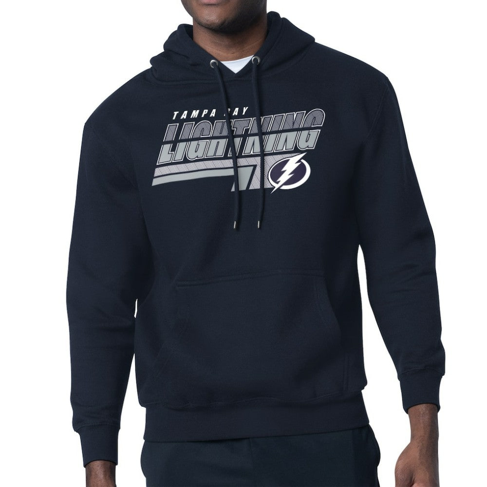 Tampa Bay Lightning - Starter Logo Push Fleece Hoodie Blue