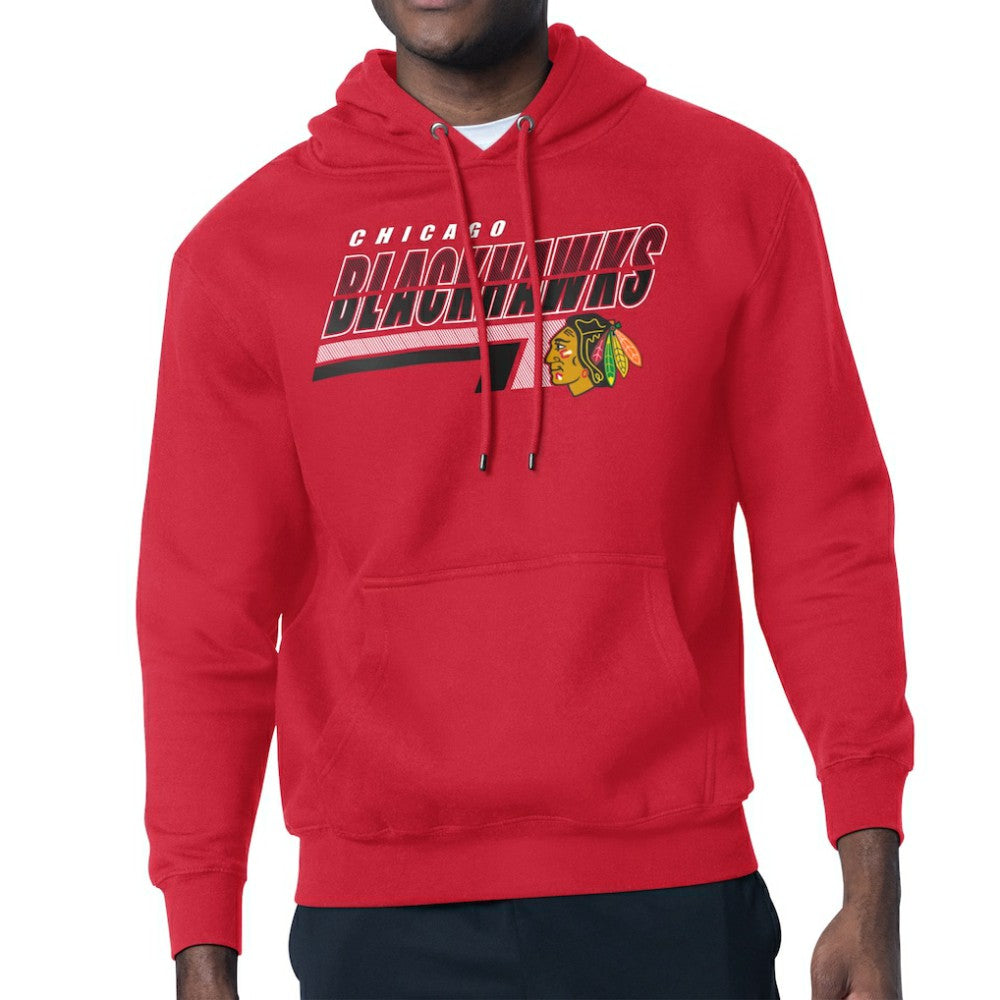 Chicago Blackhawks Starter Logo Push Fleece Hoodie Red