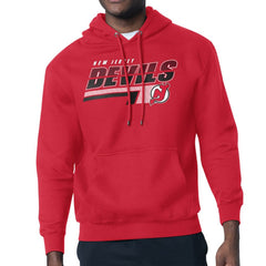 New Jersey Devils - Starter Logo Push Fleece Hoodie Red