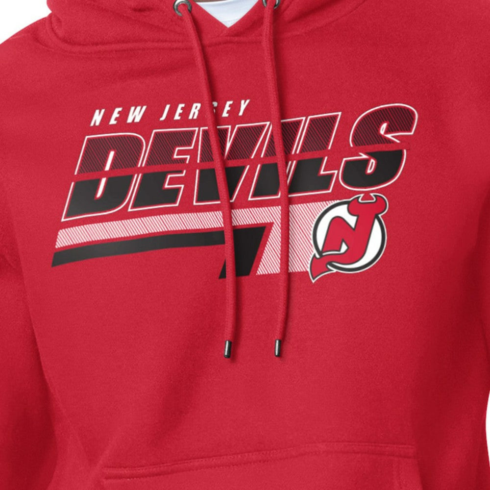 New Jersey Devils - Starter Logo Push Fleece Hoodie Red