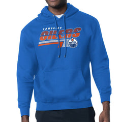 Edmonton Oilers - Starter Logo Push Fleece Hoodie Royal