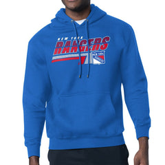 New York Rangers Starter Logo Push Fleece Hoodie Royal