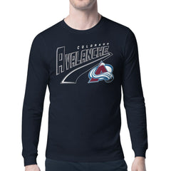 Colorado Avalanche - Starter Modern Tailsweep Long Sleeve T-Shirt Navy