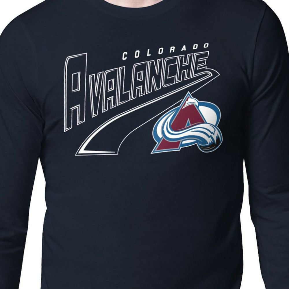 Colorado Avalanche - Starter Modern Tailsweep Long Sleeve T-Shirt Navy