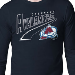 Colorado Avalanche - Starter Modern Tailsweep Long Sleeve T-Shirt Navy