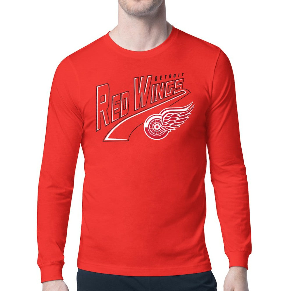 Detroit Red Wings - Starter Modern Tailsweep Long Sleeve T-Shirt Red