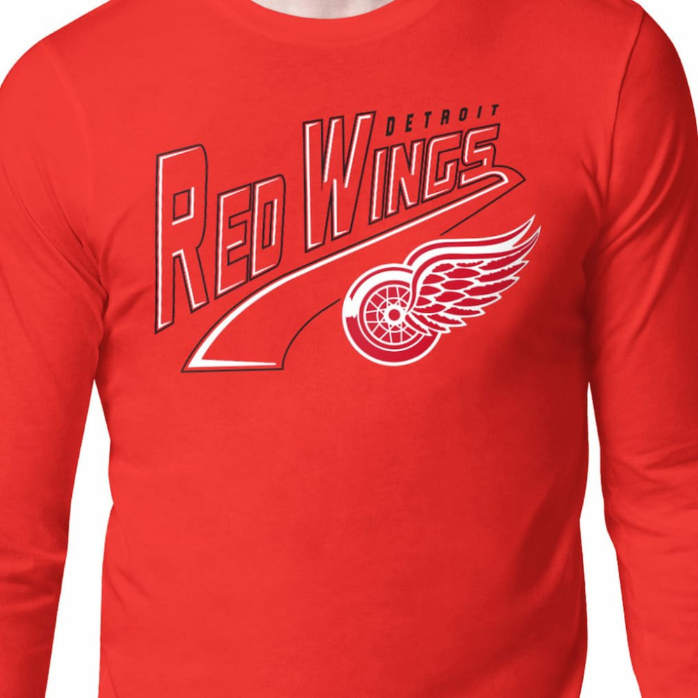 Detroit Red Wings - Starter Modern Tailsweep Long Sleeve T-Shirt Red