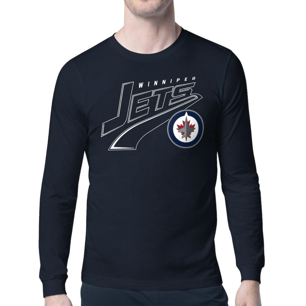 Winnipeg Jets - Starter Modern Tailsweep Long Sleeve T-Shirt Navy