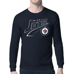 Winnipeg Jets - Starter Modern Tailsweep Long Sleeve T-Shirt Navy