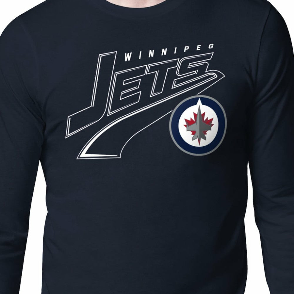 Winnipeg Jets - Starter Modern Tailsweep Long Sleeve T-Shirt Navy