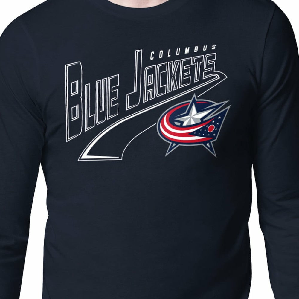 Columbus Blue Jackets - Starter Modern Tailsweep Long Sleeve T-Shirt Navy