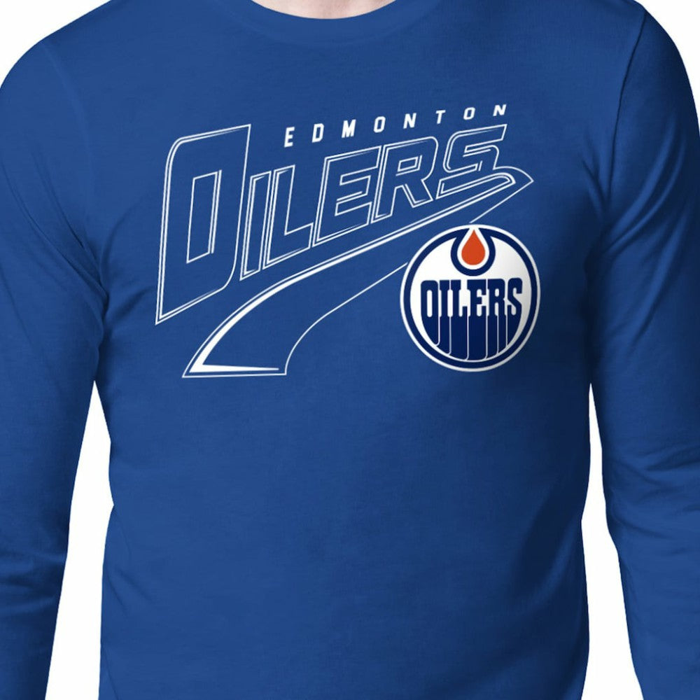 Edmonton Oilers - Starter Modern Tailsweep Long Sleeve T-Shirt Royal