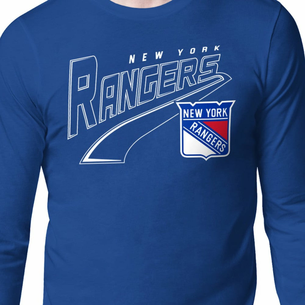 New York Rangers Starter Modern Tailsweep Long Sleeve T-Shirt Blue