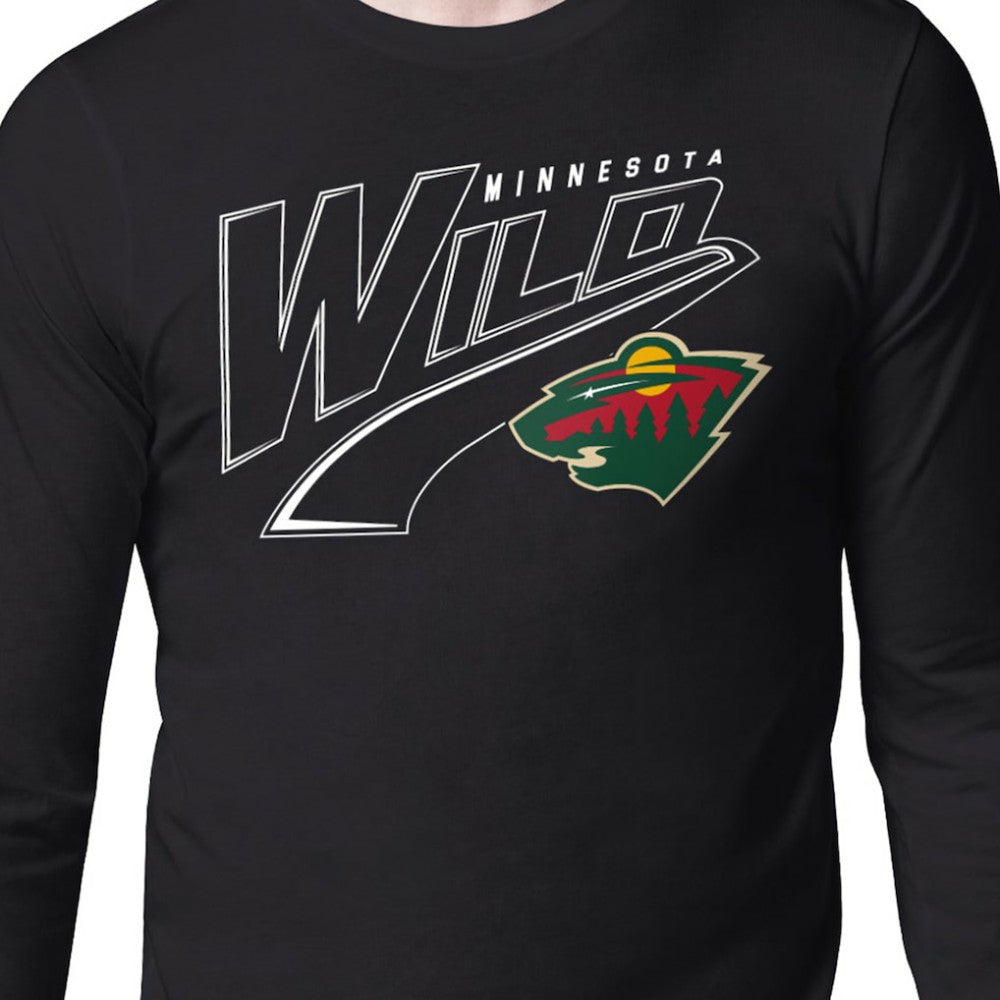 Minnesota Wild - Starter Modern Tailsweep Long Sleeve T-Shirt Black