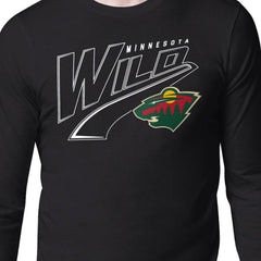 Minnesota Wild - Starter Modern Tailsweep Long Sleeve T-Shirt Black