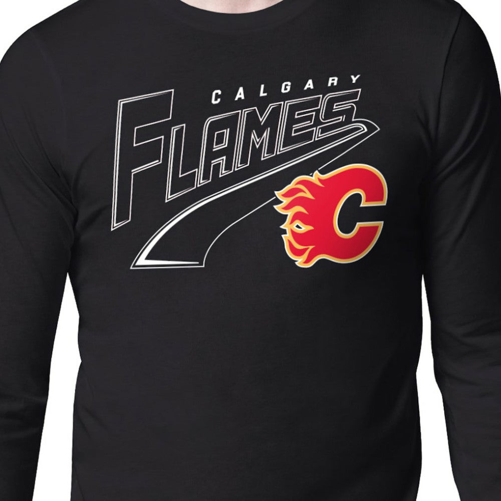 Calgary Flames - Starter Modern Tailsweep Long Sleeve T-Shirt Black