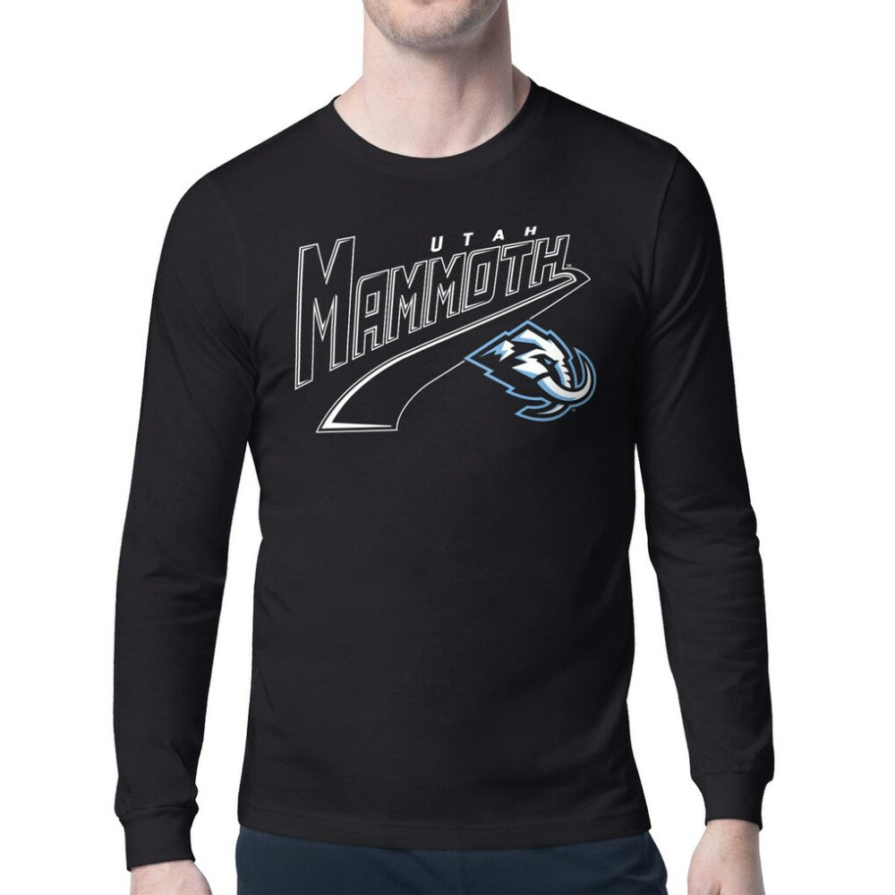 Utah Mammoth - Starter Modern Tailsweep Long Sleeve T-Shirt Black