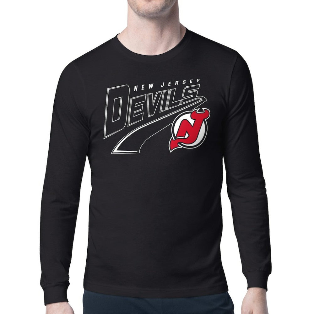 New Jersey Devils - Starter Modern Tailsweep Long Sleeve T-Shirt Black