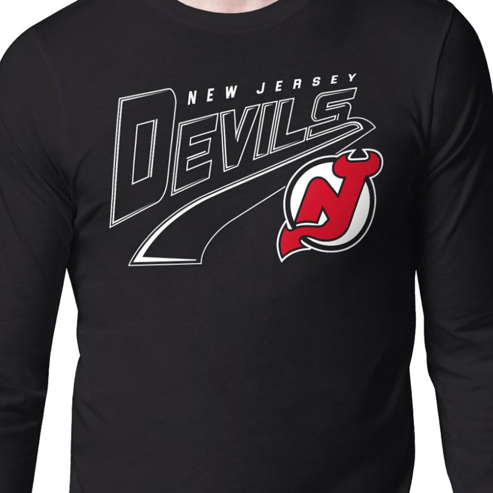 New Jersey Devils - Starter Modern Tailsweep Long Sleeve T-Shirt Black