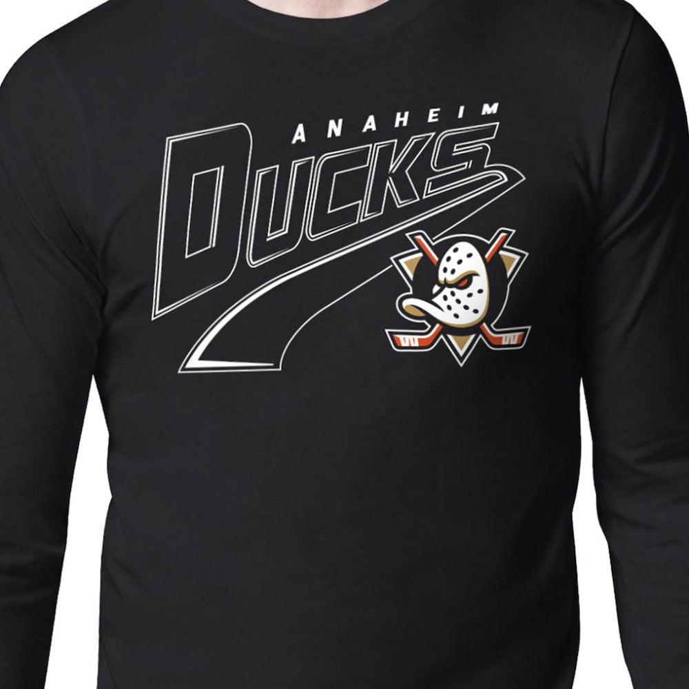 Anaheim Ducks - Starter Modern Tailsweep Long Sleeve T-Shirt Black