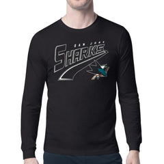 San Jose Sharks - Starter Modern Tailsweep Long Sleeve T-Shirt Black
