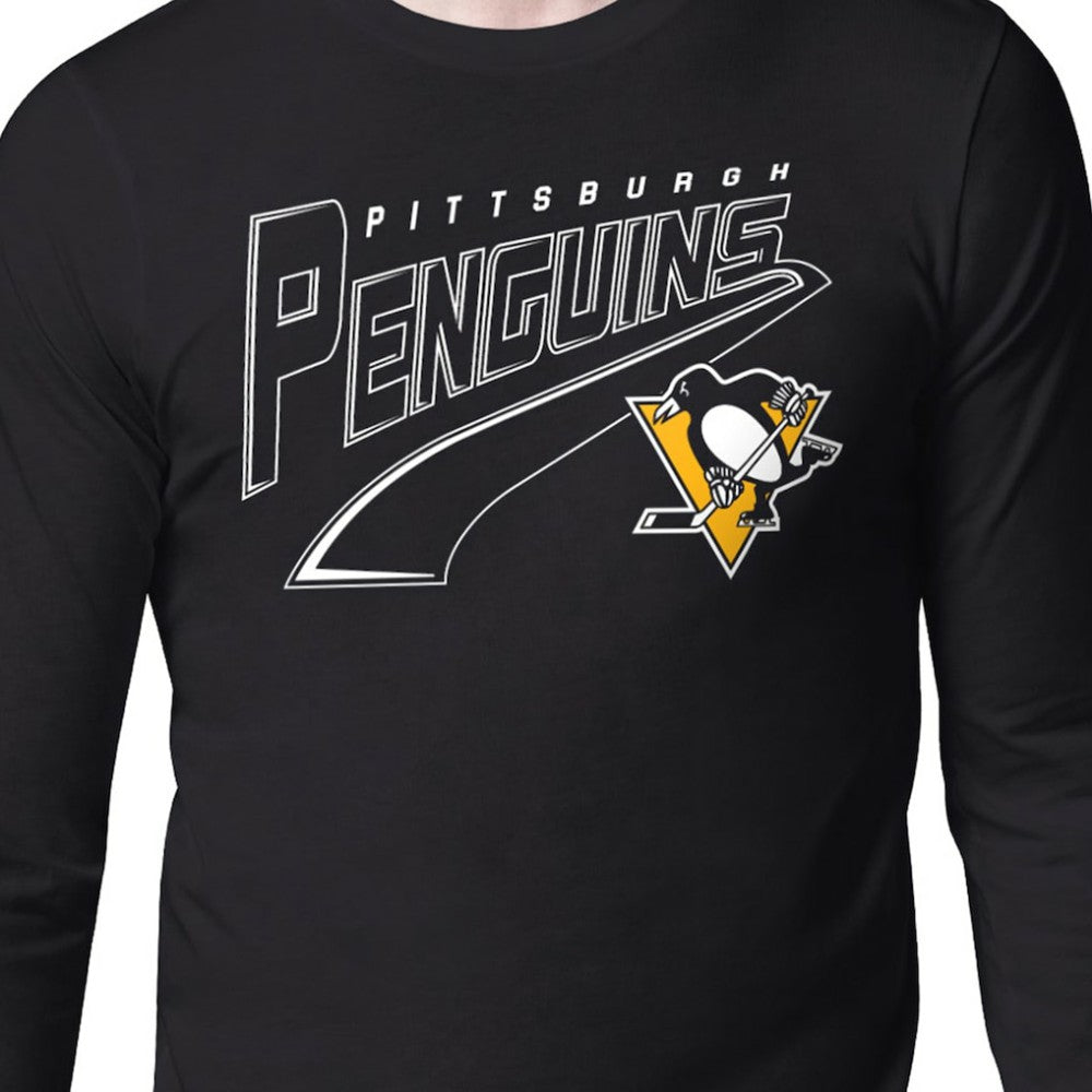 Pittsburgh Penguins Starter Modern Tailsweep Long Sleeve T-Shirt Black