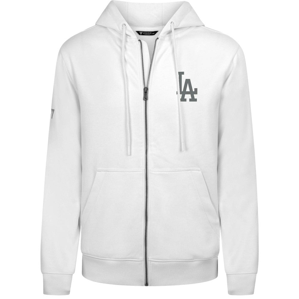 Los Angeles Dodgers Levelwear Podium Chenille Logo Full-Zip Hoodie On Sale