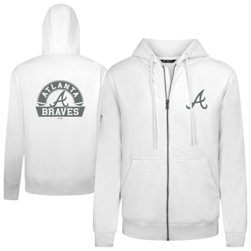 Atlanta Braves Levelwear Podium Chenille Logo Full-Zip Hoodie Online