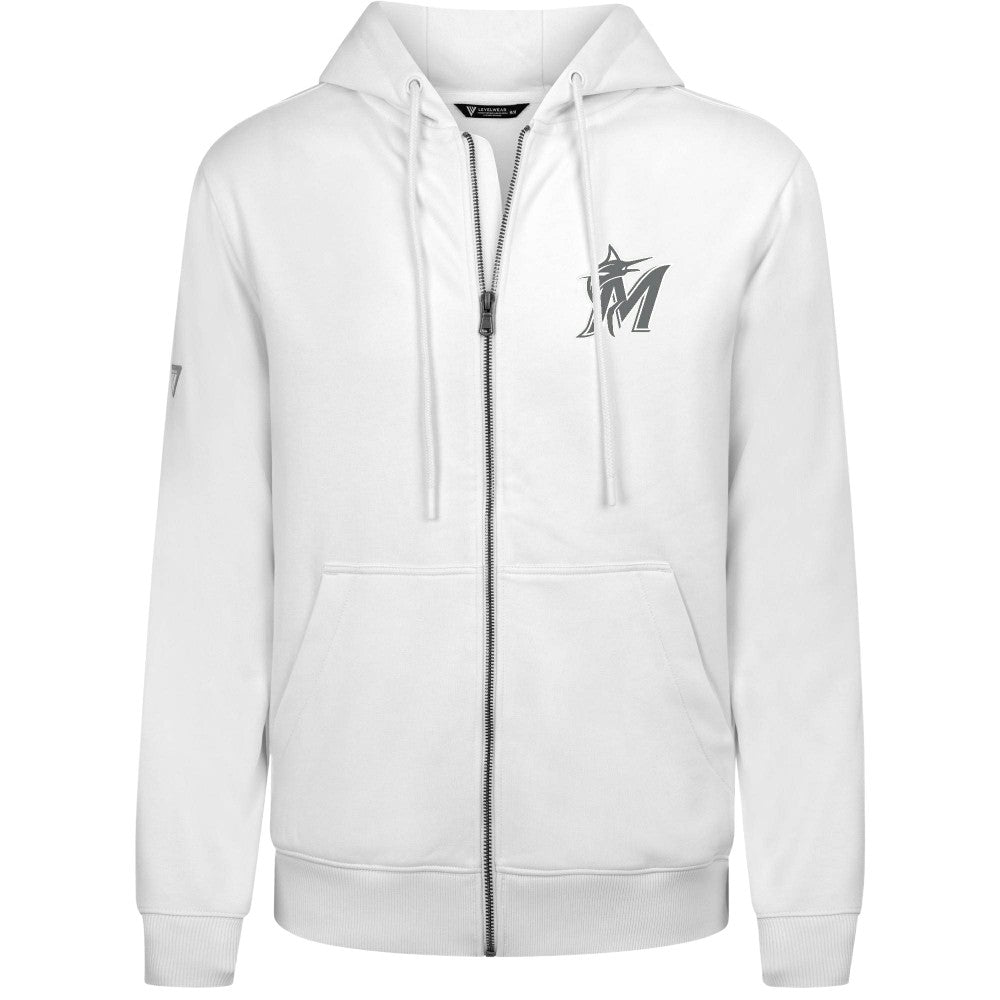 Miami Marlins Levelwear Podium Chenille Logo Full-Zip Hoodie Online