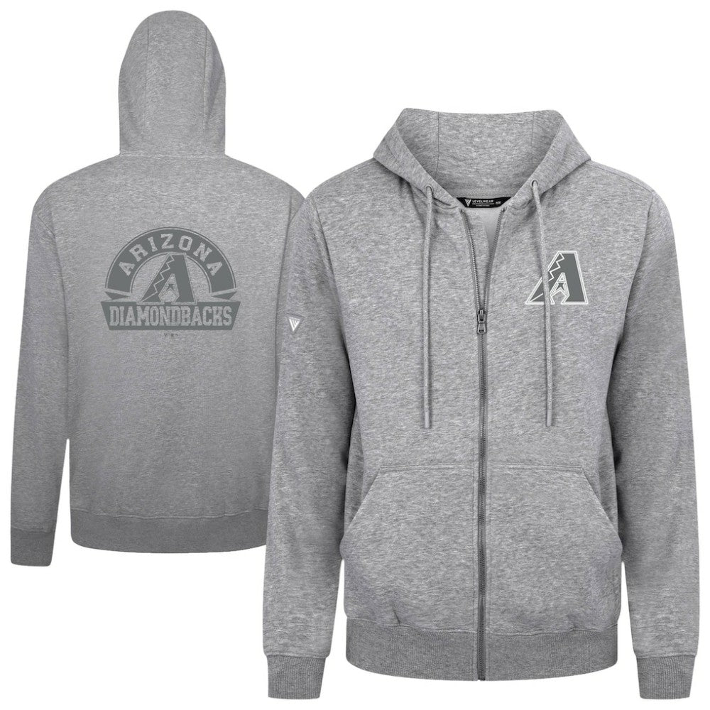 Arizona Diamondbacks Levelwear Podium Chenille Logo Full-Zip Hoodie Clearance