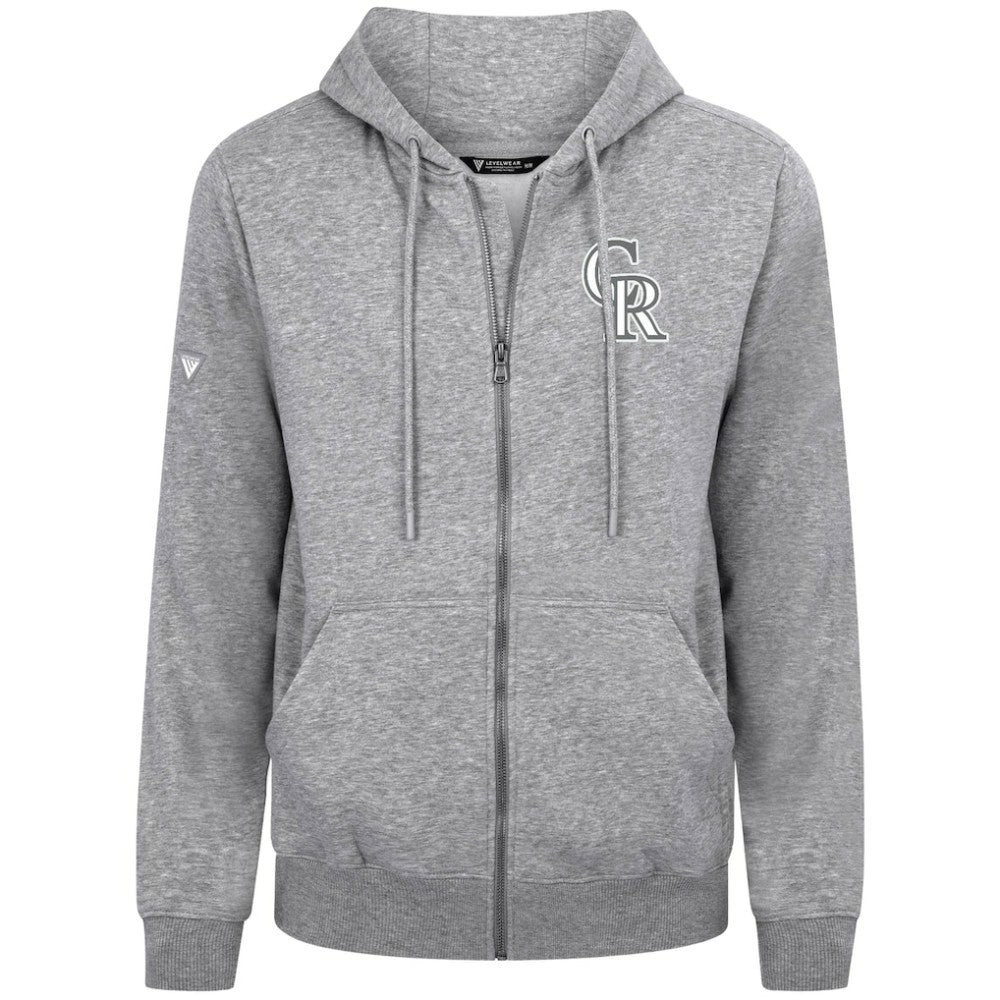 Colorado Rockies Levelwear Podium Chenille Logo Full-Zip Hoodie discount