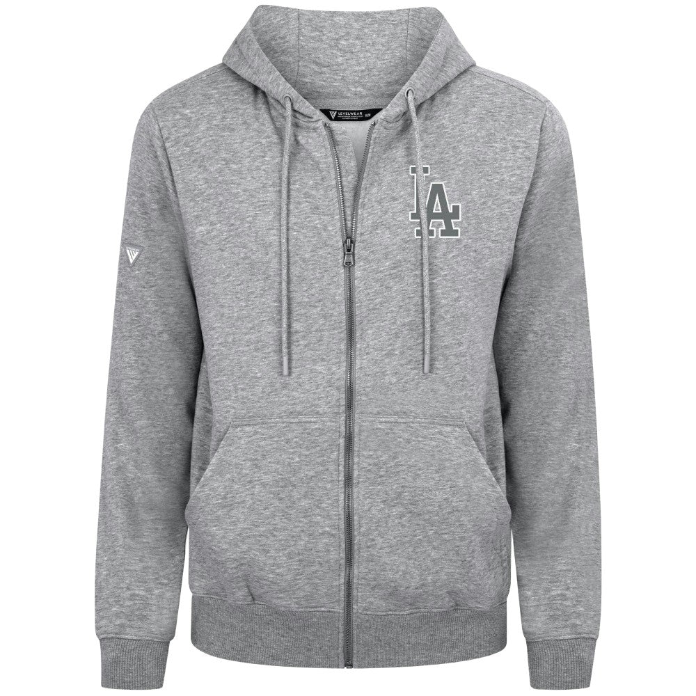 Los Angeles Dodgers Levelwear Podium Chenille Logo Full-Zip Hoodie Clearance