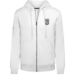Kansas City Royals Levelwear Podium Chenille Logo Full-Zip Hoodie Lifestyle