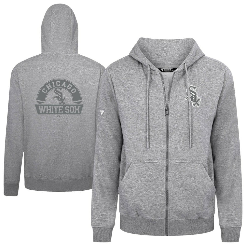 Chicago White Sox Levelwear Podium Chenille Logo Full-Zip Hoodie Clearance
