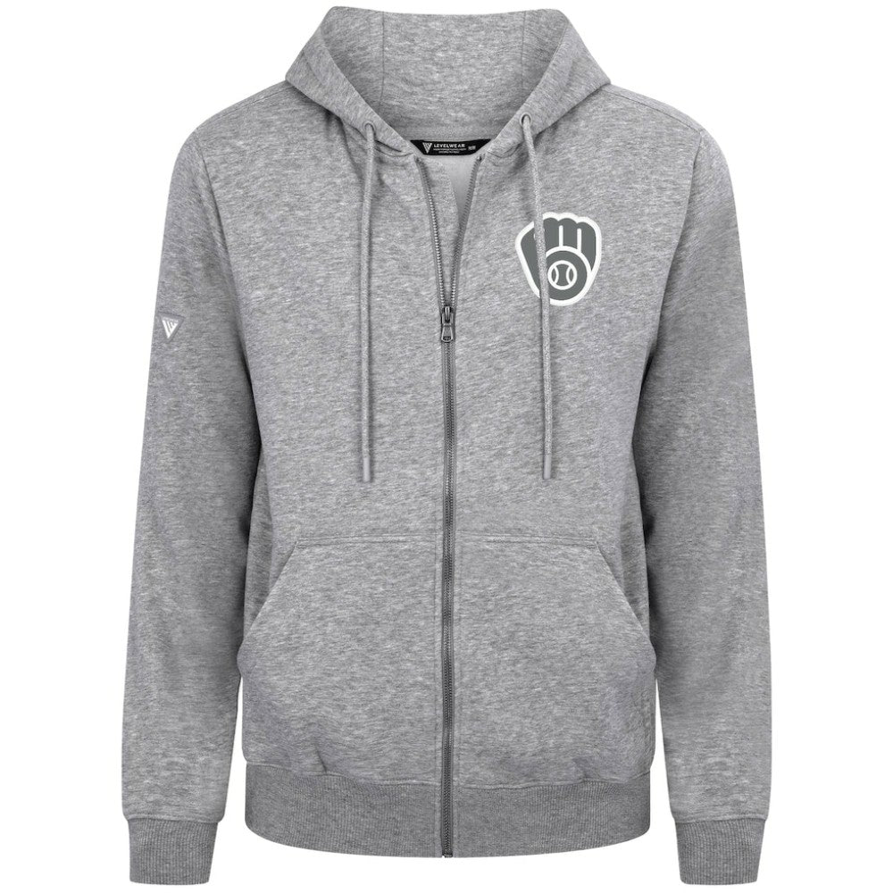 Milwaukee Brewers Levelwear Podium Banner Arch Full-Zip Hoodie Online
