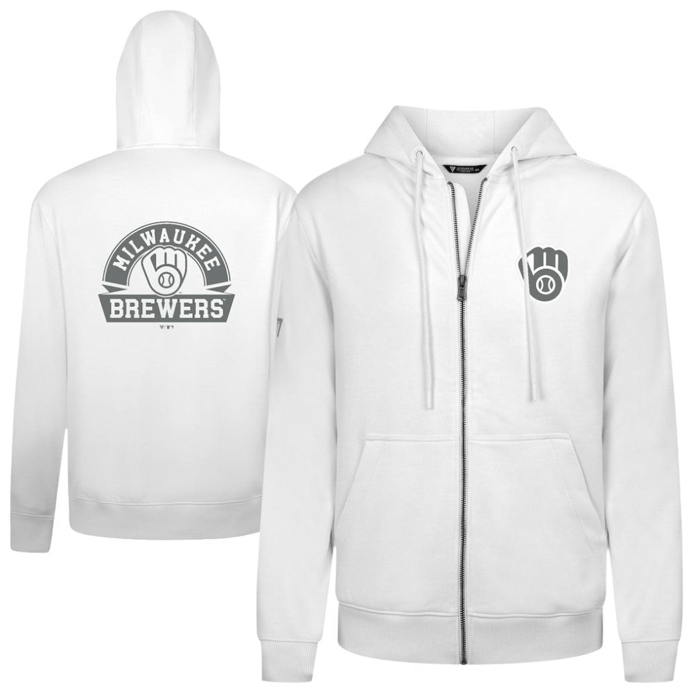 Milwaukee Brewers Levelwear Podium Banner Arch Full-Zip Hoodie discount