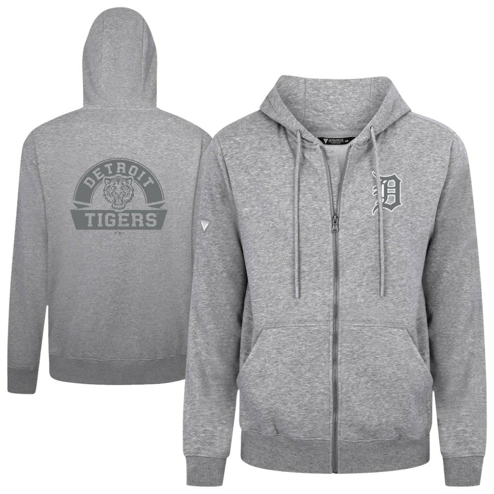 Detroit Tigers Levelwear Podium Banner Arch Full-Zip Hoodie discount