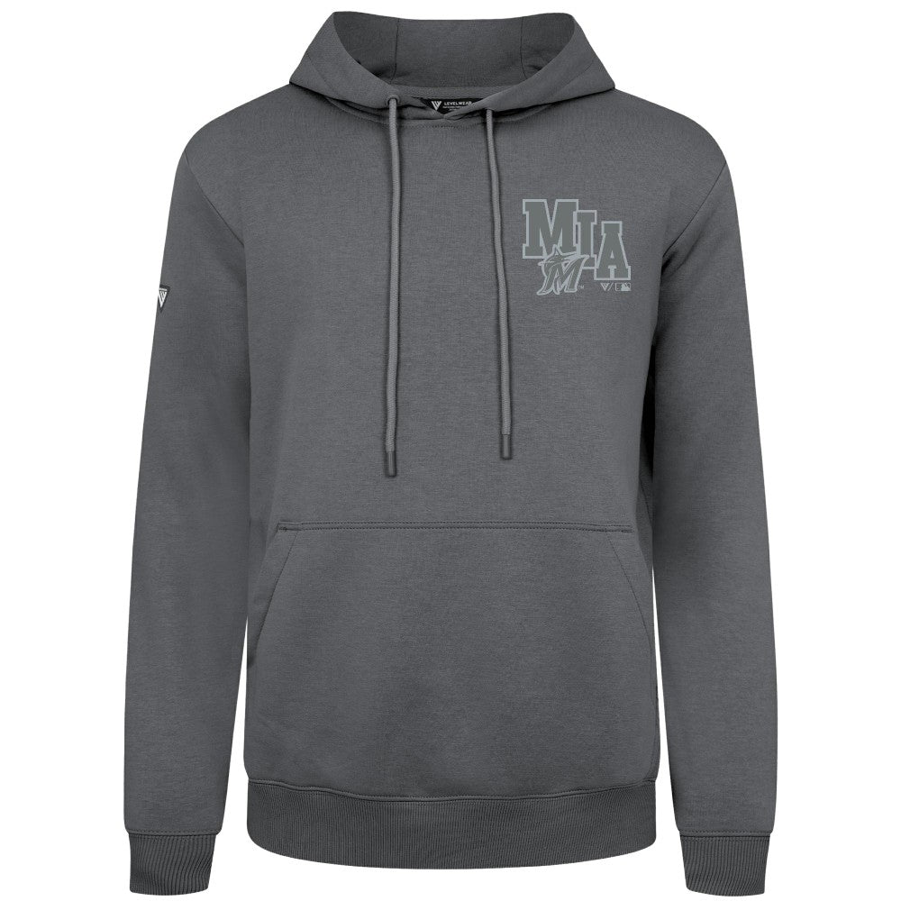 Miami Marlins Levelwear Podium Grain Hoodie On Sale