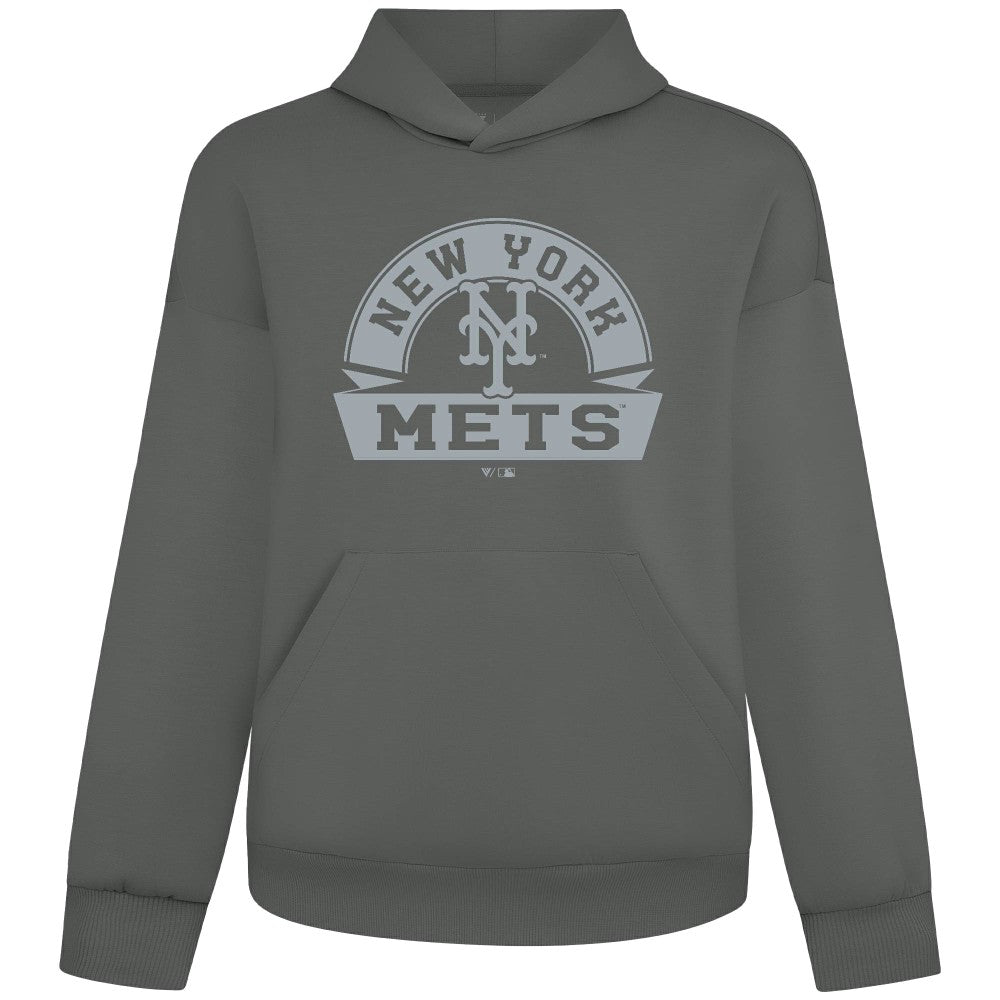 New York Mets Levelwear Luxe Signature Banner Arch Tri-Blend Hoodie discount
